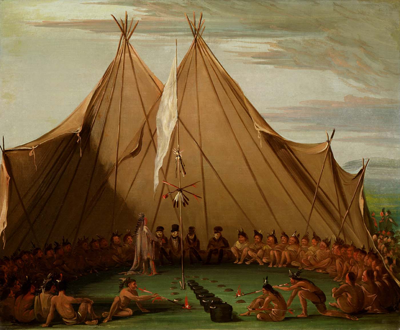 Festin du chien Sioux - George Catlin