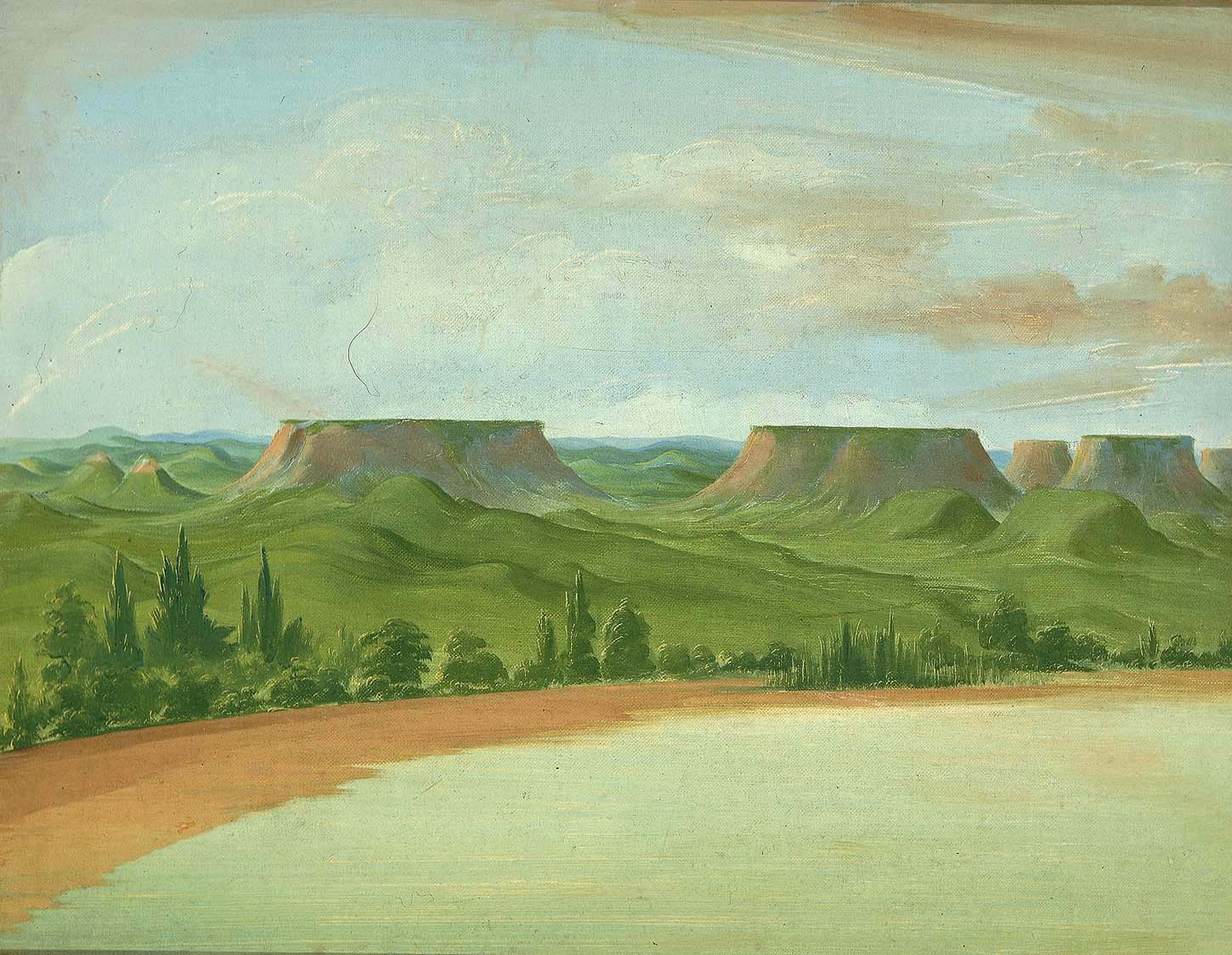 Square Hills, à 1 200 milles au-dessus de Saint-Louis - George Catlin