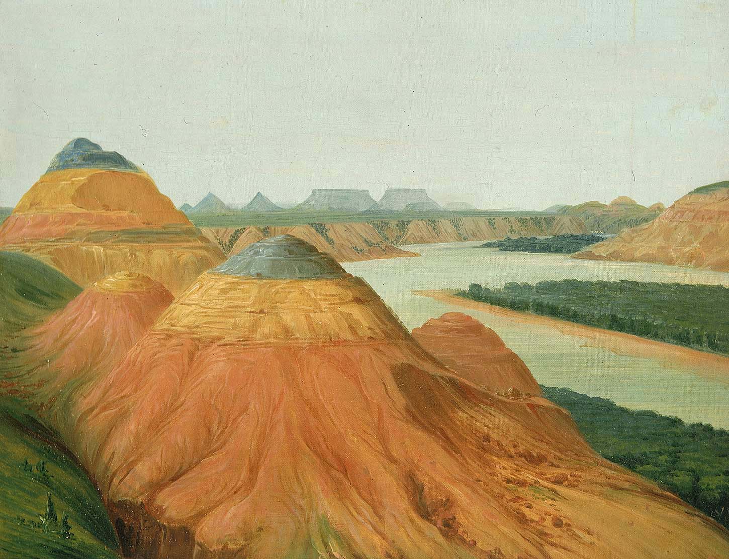 Vue sur le Big Bend du Haut Missouri - George Catlin