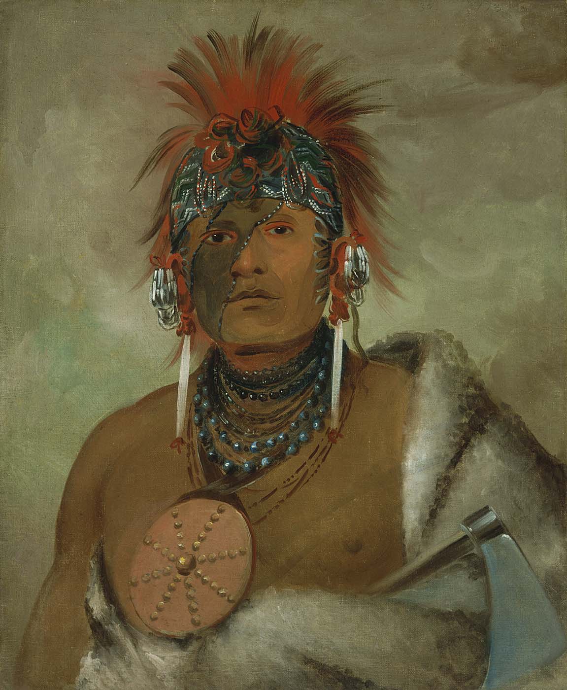 Wá-hón-ga-shee, No Fool, un grand idiot - George Catlin