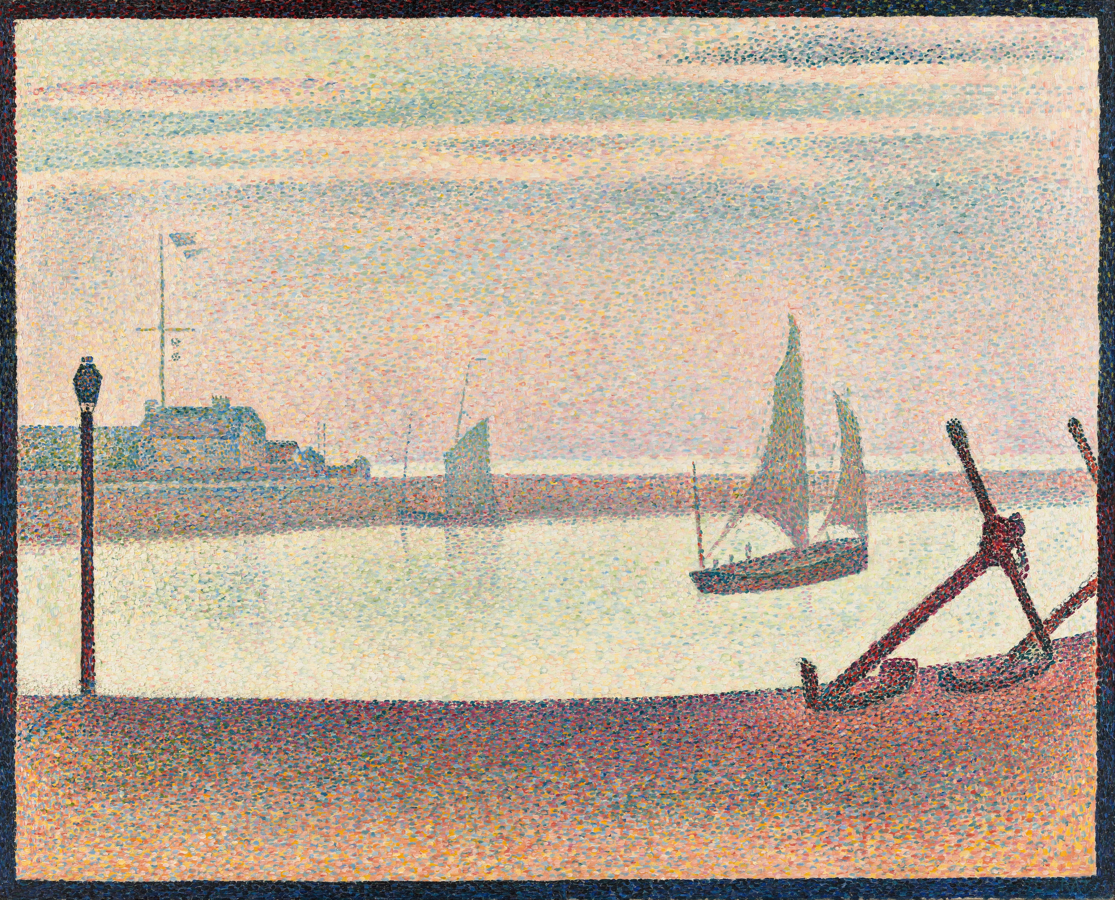 Reproduction du tableau « Le Chenal de Gravelines, un soir - Georges Seurat » par Alpha Reproduction en peinture à l’huile