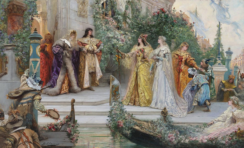 L'arrivée des invités, Venise - Georges Clairin