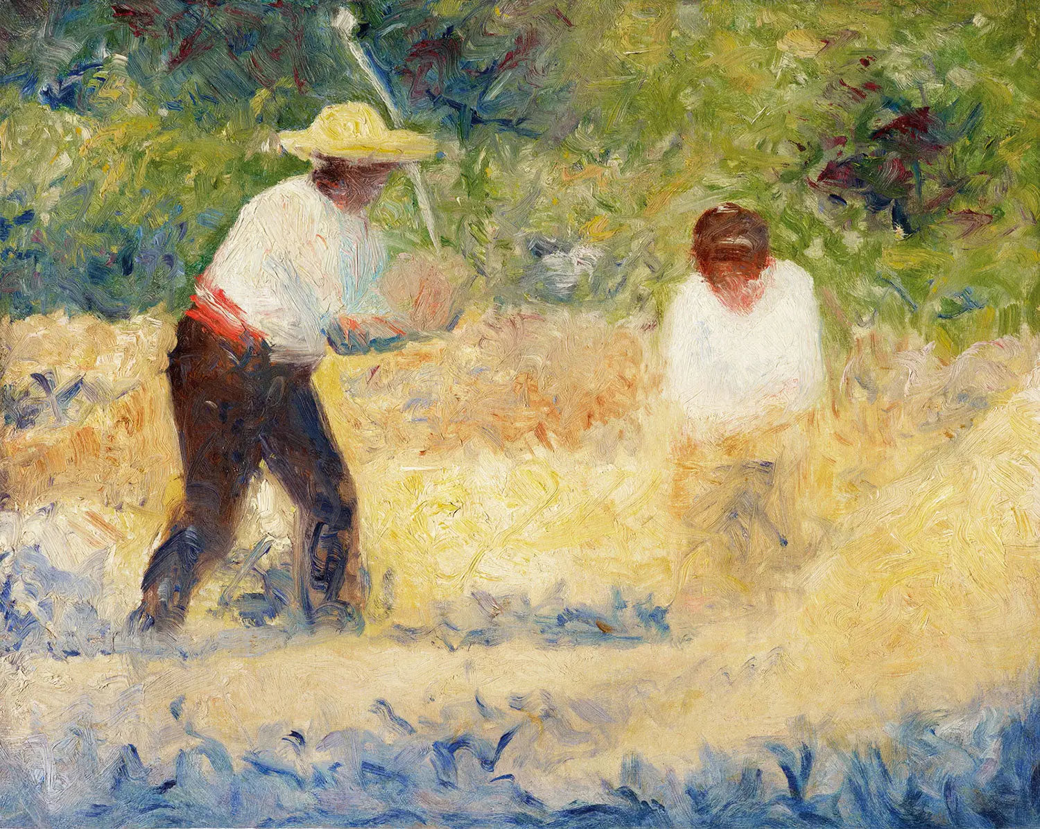 Reproduction du tableau « Le tas de pierres - Georges Seurat » par Alpha Reproduction en peinture à l’huile