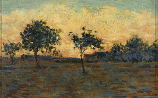 Reproduction du tableau « Coucher de Soleil - Georges Seurat » par Alpha Reproduction en peinture à l’huile
