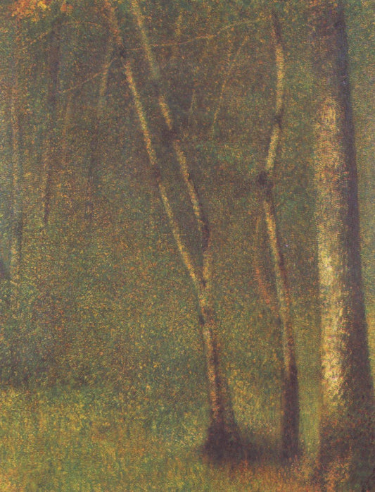 Reproduction du tableau « Sous-bois à Pontaubert - Georges Seurat » par Alpha Reproduction en peinture à l’huile