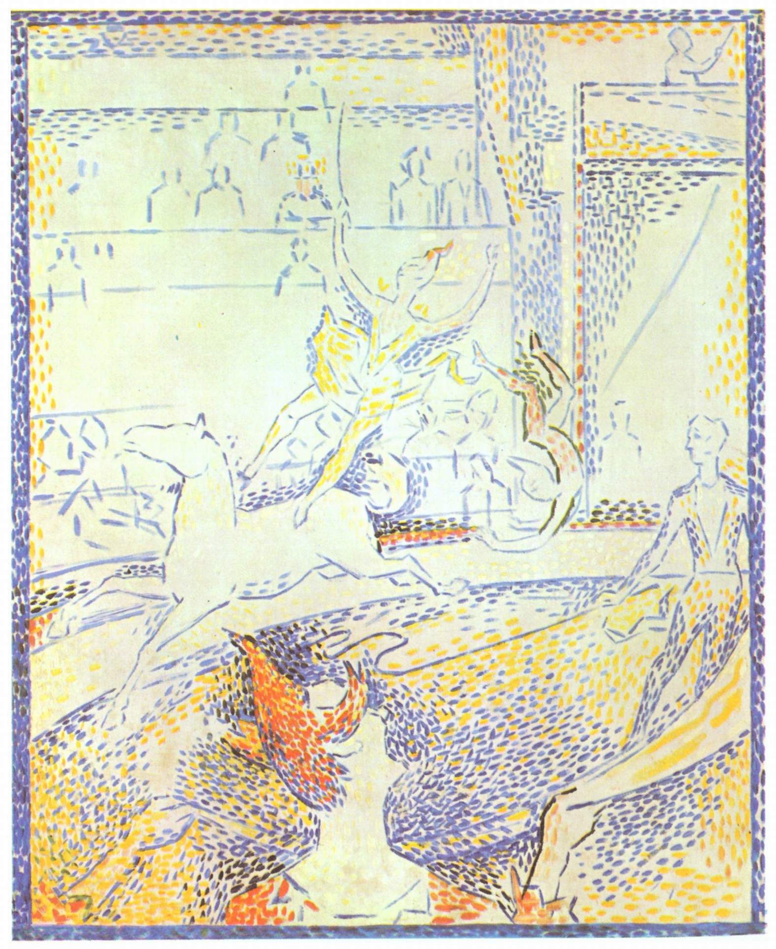 Reproduction du tableau « Le Cirque - Georges Seurat » par Alpha Reproduction en peinture à l’huile