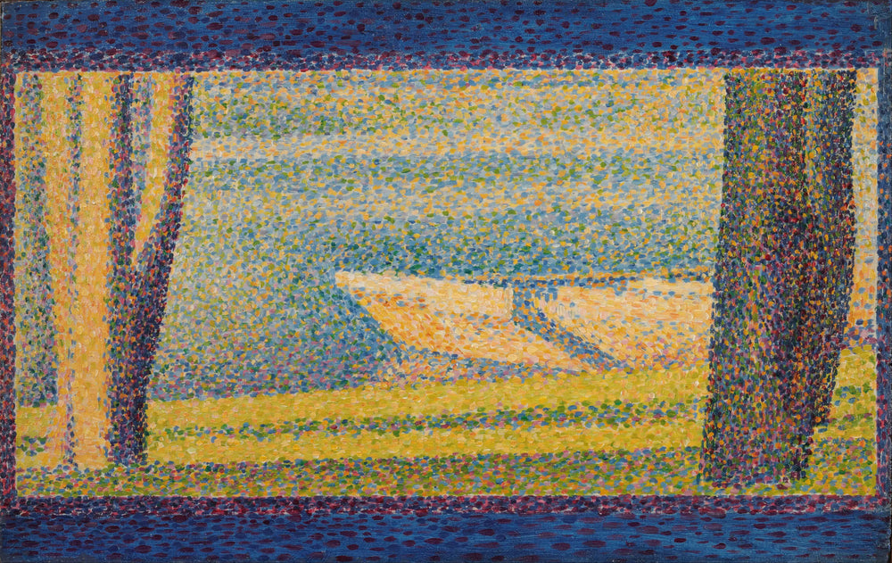 Reproduction du tableau « Bateaux et arbres amarrés - Georges Seurat » par Alpha Reproduction en peinture à l’huile