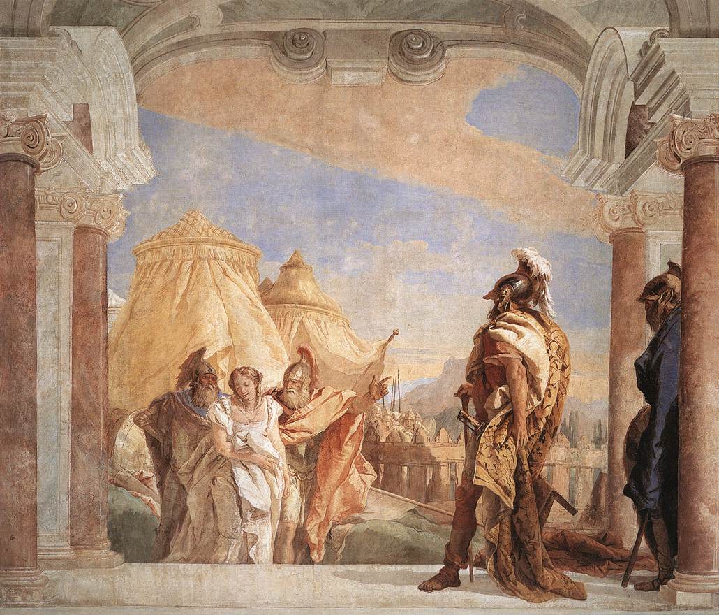 Eurybates et Talthybios conduisent Briséis à Agamemmon - Giovanni Battista Tiepolo