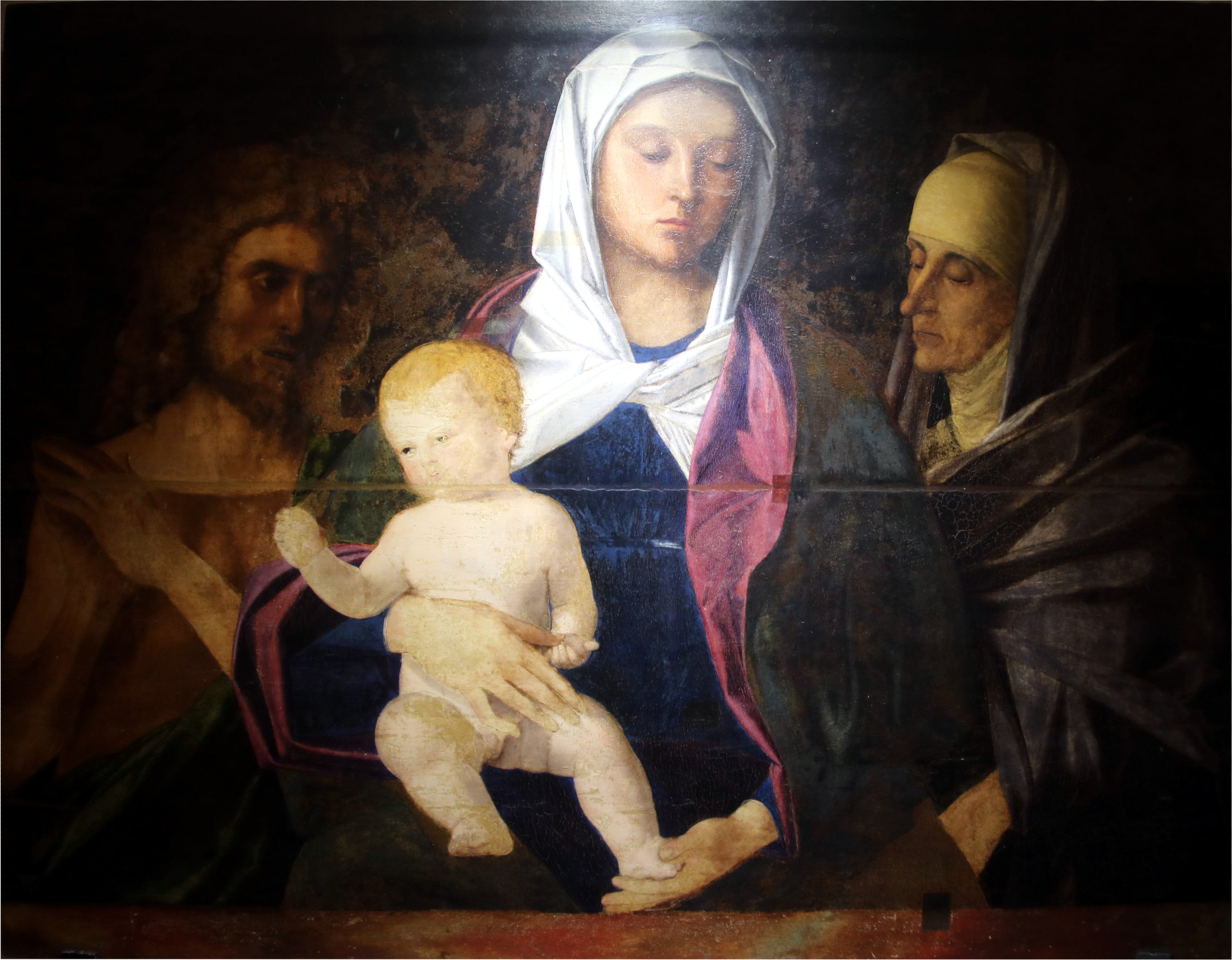 La Vierge à l'Enfant avec saint Jean-Baptiste et sainte Anne - Giovanni Bellini
