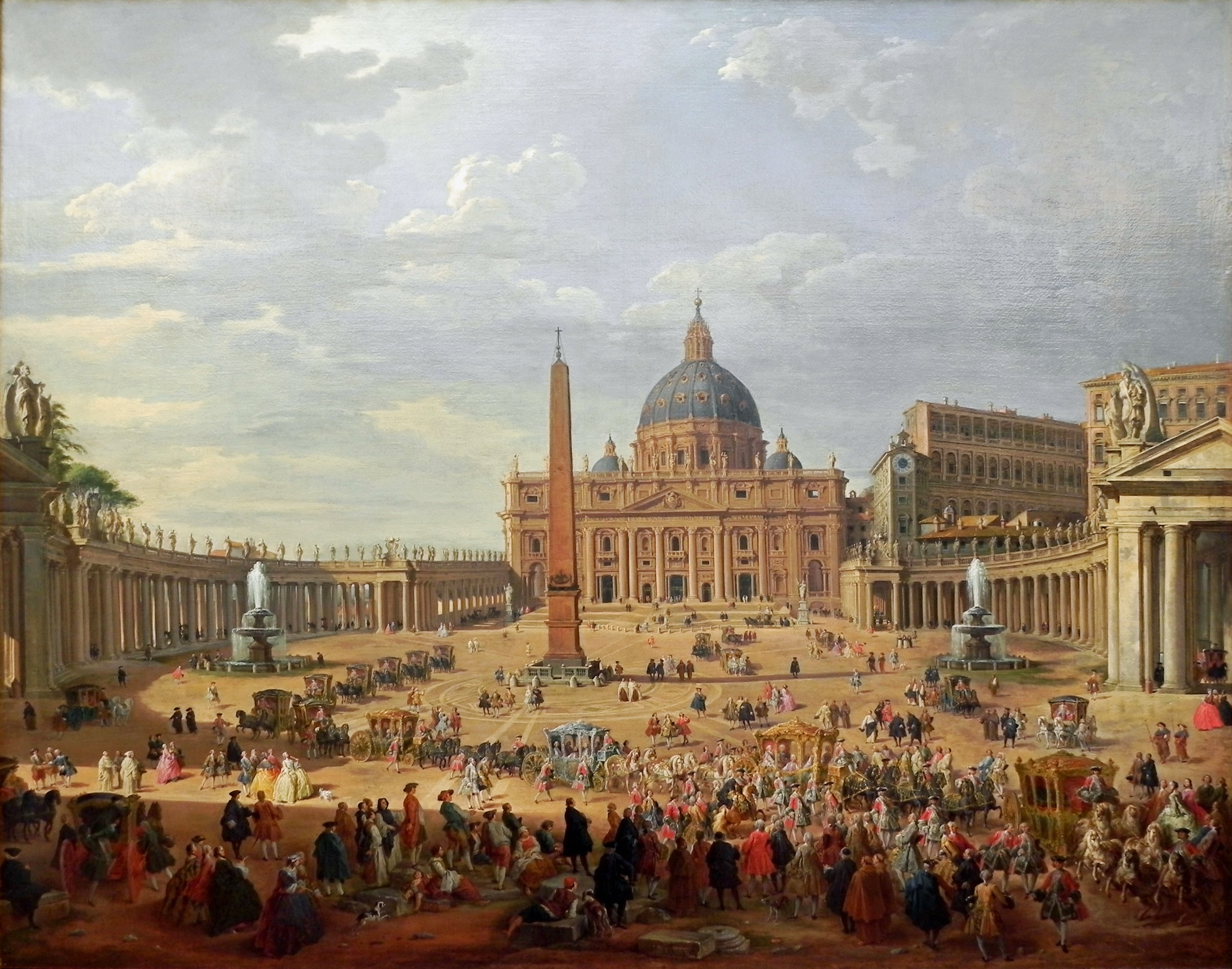 Départ du duc de Choiseul de la Piazza di San Pietro - Giovanni Paolo Panini