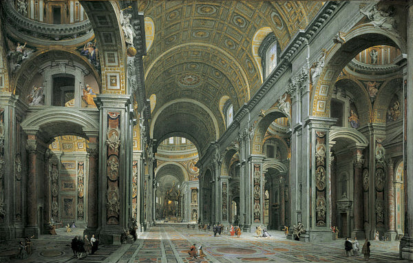 Intérieur de Saint-Pierre, Rome - Giovanni Paolo Panini