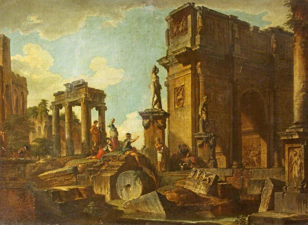 Ruines classiques avec l'arc de Constantin - Giovanni Paolo Panini