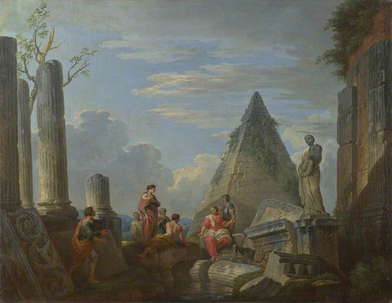 Ruines romaines avec figures - Giovanni Paolo Panini