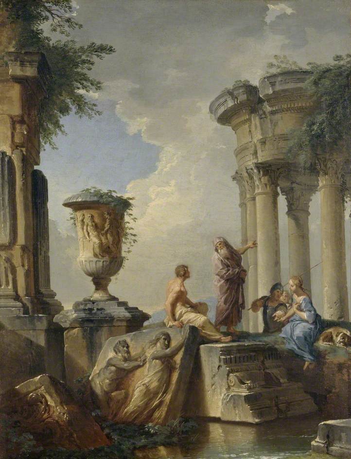 Ruines avec un prophète et d'autres figures - Giovanni Paolo Panini