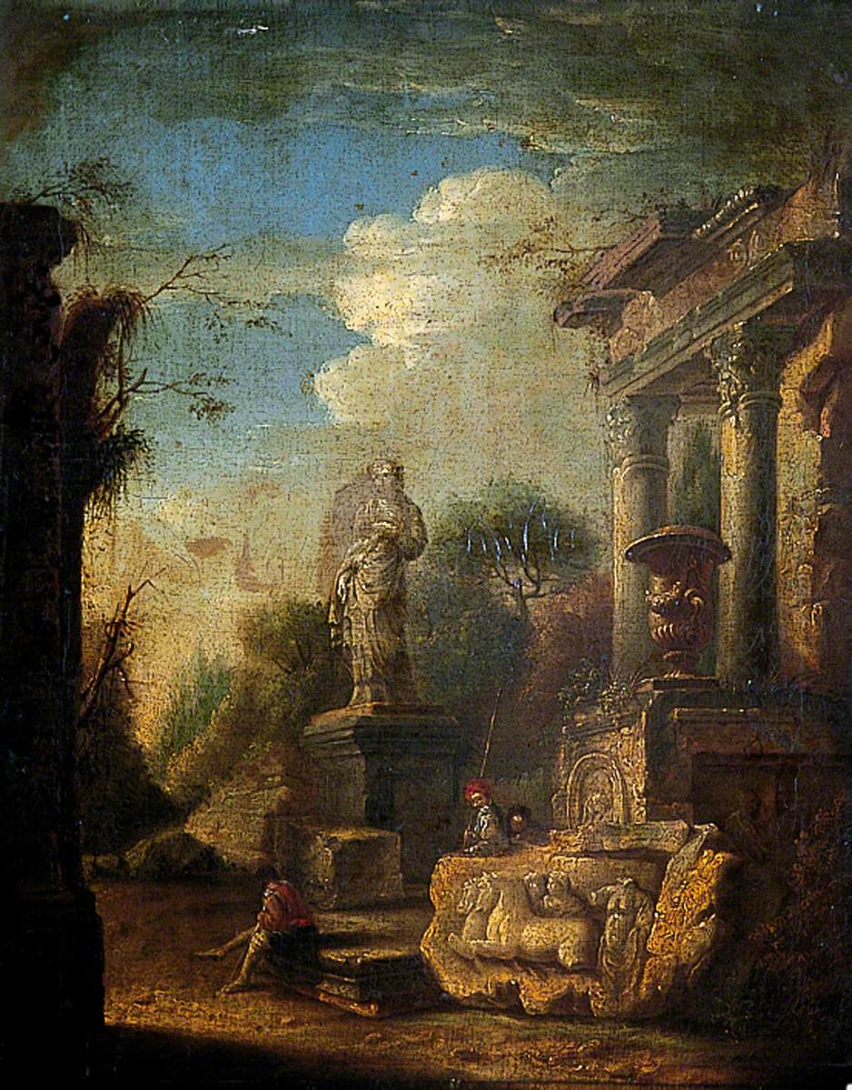 Ruines avec une statue - Giovanni Paolo Panini
