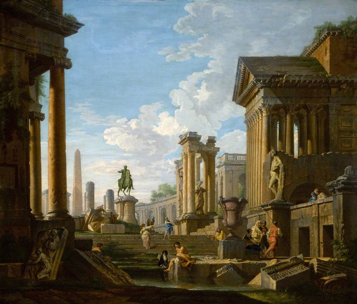 Ruines et figures romaines - Giovanni Paolo Panini