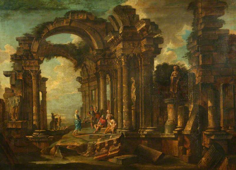 Ruines romaines avec figures - Giovanni Paolo Panini