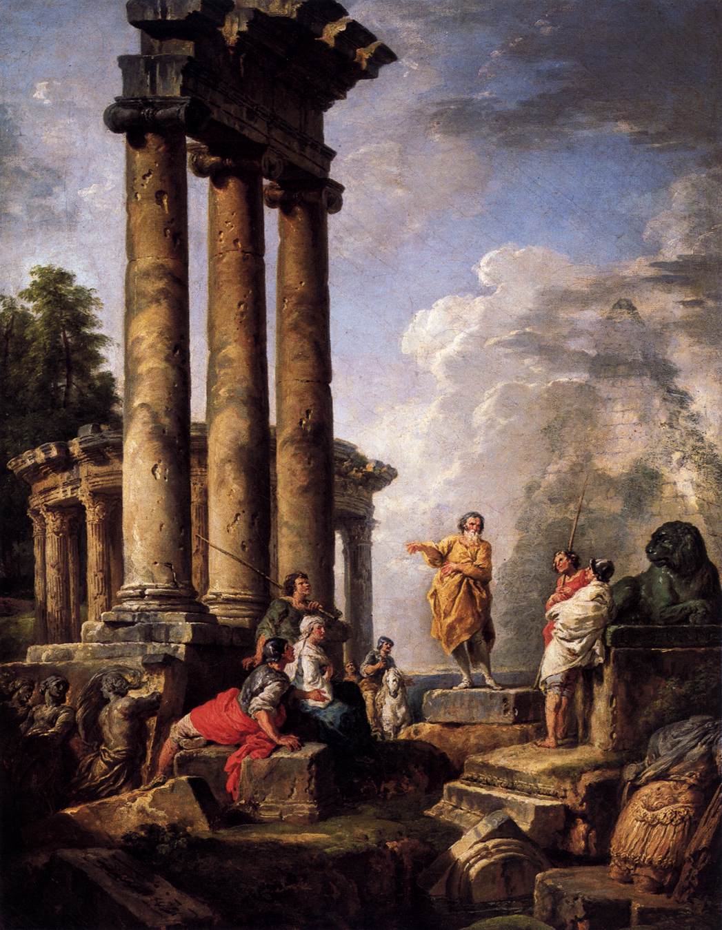 Ruines avec Saint Paul prêchant - Giovanni Paolo Panini