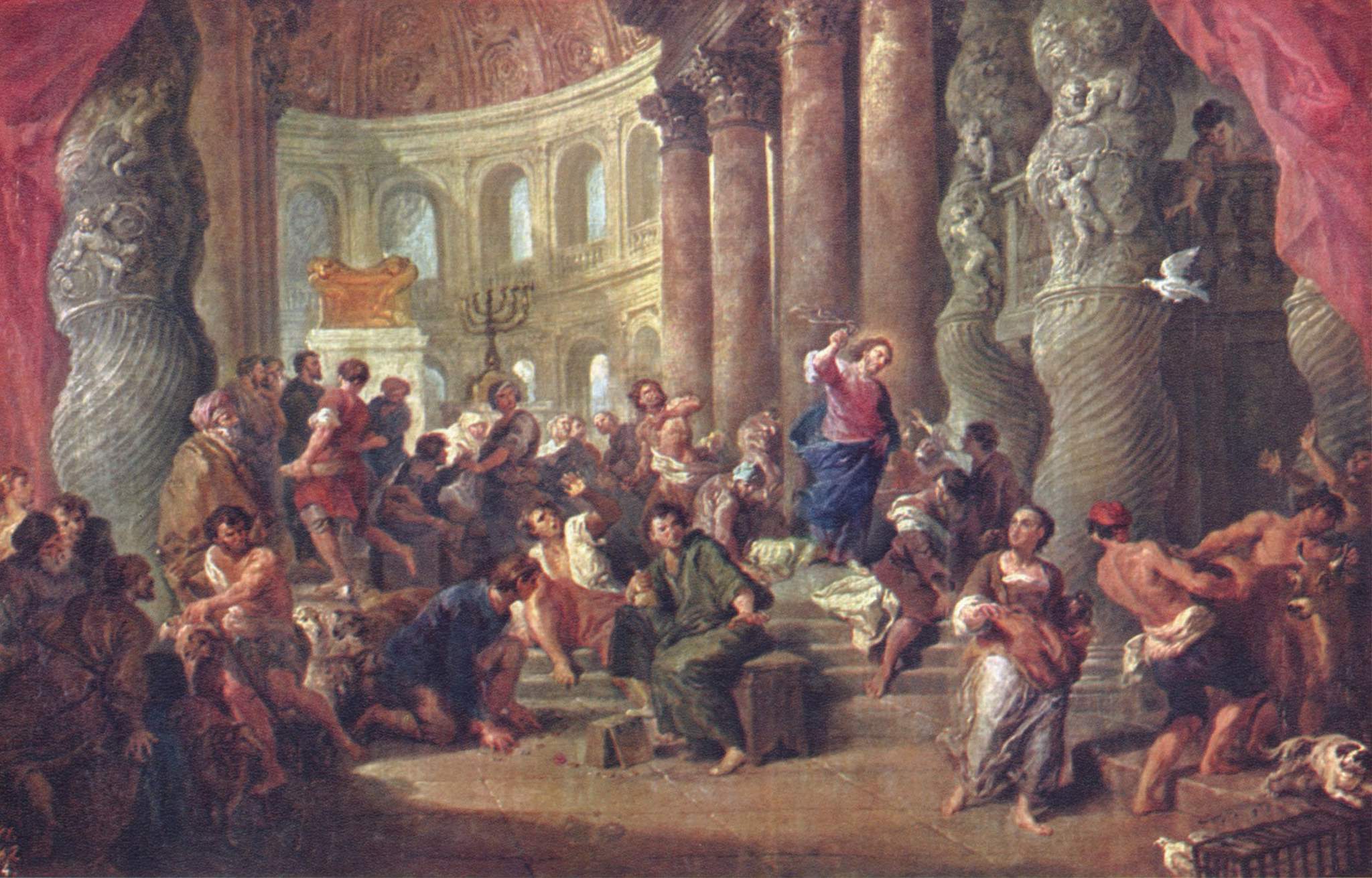 Jésus Christ chasse les marchands du Temple - Giovanni Paolo Panini