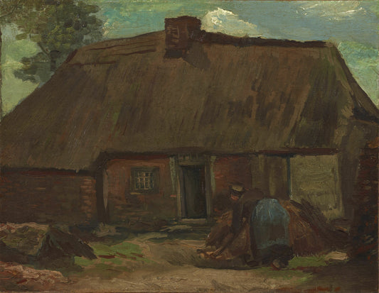 Reproduction du tableau « Gîte avec Paysanne creuser - Vincent van Gogh » par Alpha Reproduction en peinture à l’huile