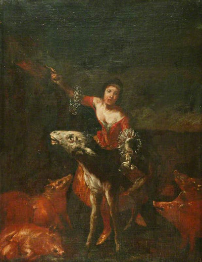 Une chanteuse avec un âne - Giuseppe Maria Crespi