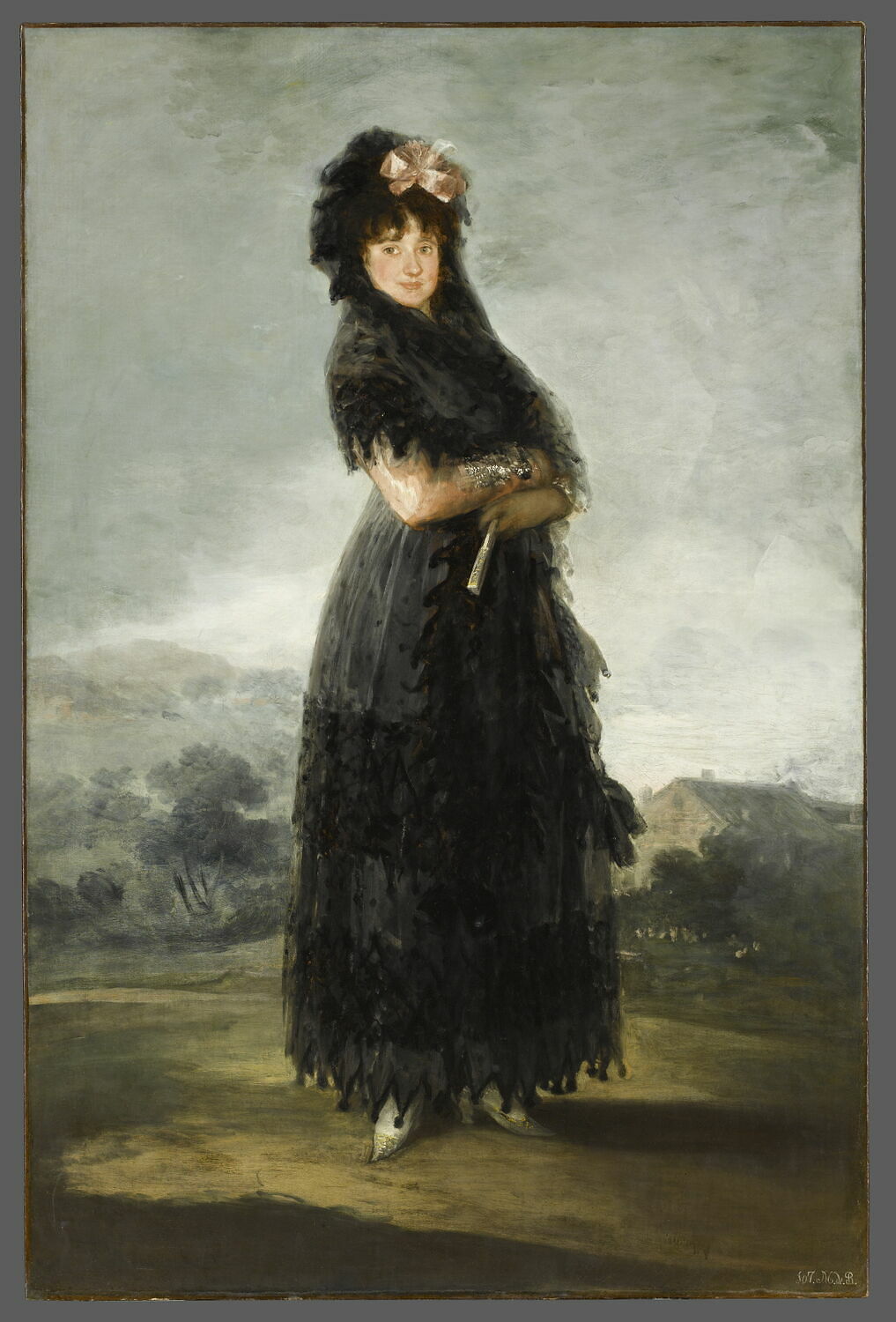 Reproduction du tableau « Mariana Waldstein, marquise de Santa Cruz - Francisco de Goya » par Alpha Reproduction en peinture à l’huile