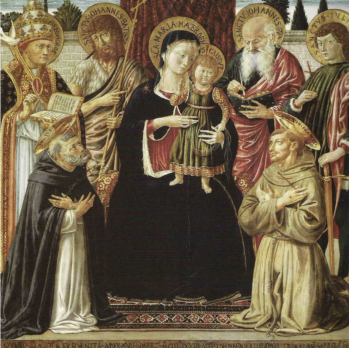 La Vierge et l’Enfant entourés de saints - Benozzo Gozzoli - Alpha Reproduction