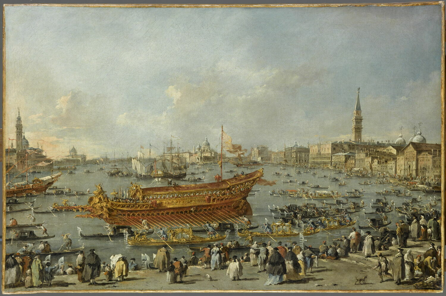 Le Doge de Venise sur le Bucentaure près du Riva di Sant'Elena - Francesco Guardi