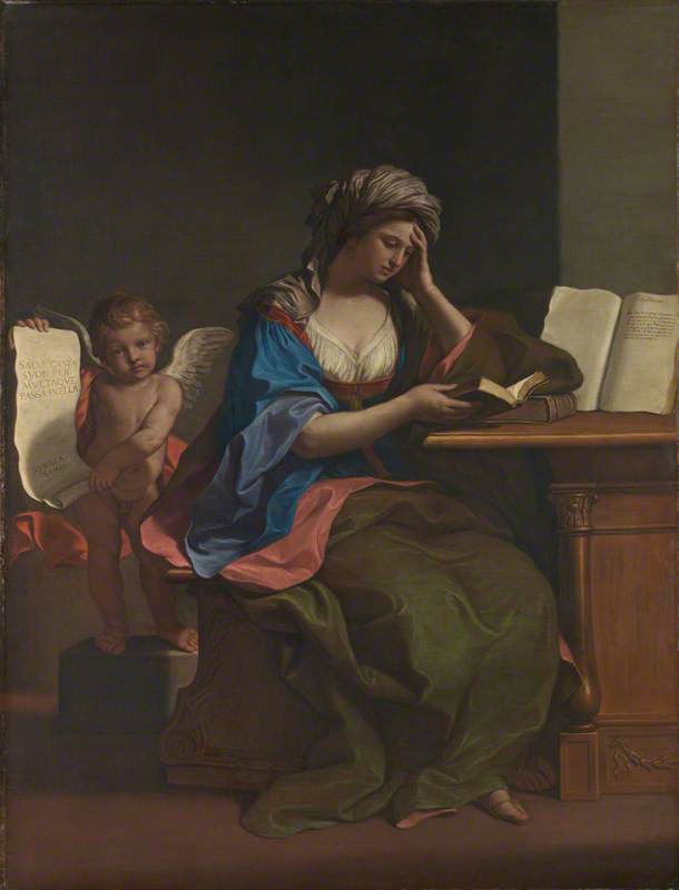 La Sibylle samienne avec un putto - Guercino