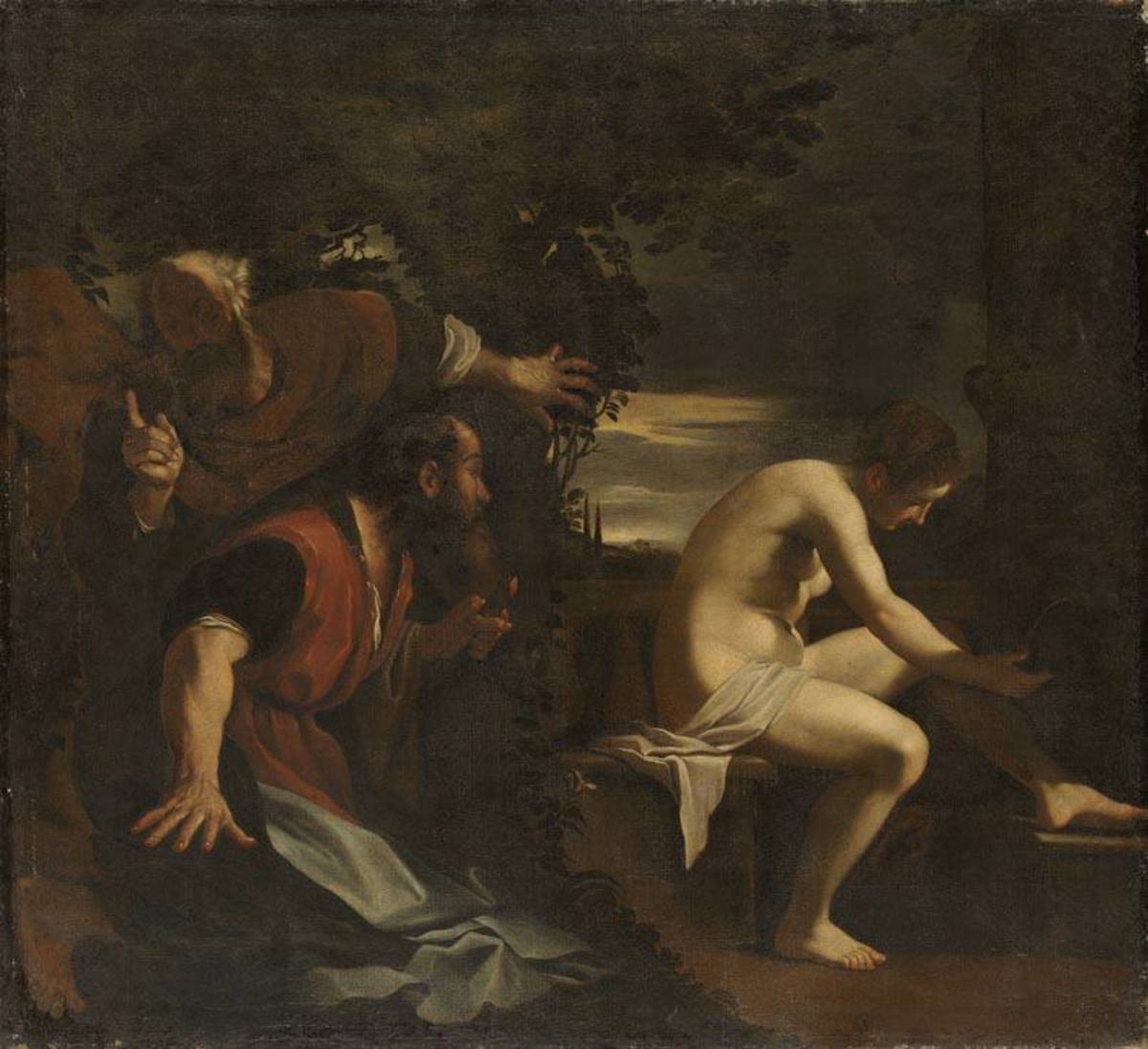 Suzanne et les vieillards. - Guercino