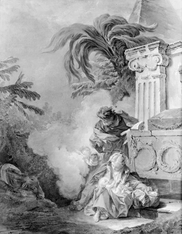 Le repos de la Sainte Famille pendant la fuite en Égypte - François Boucher