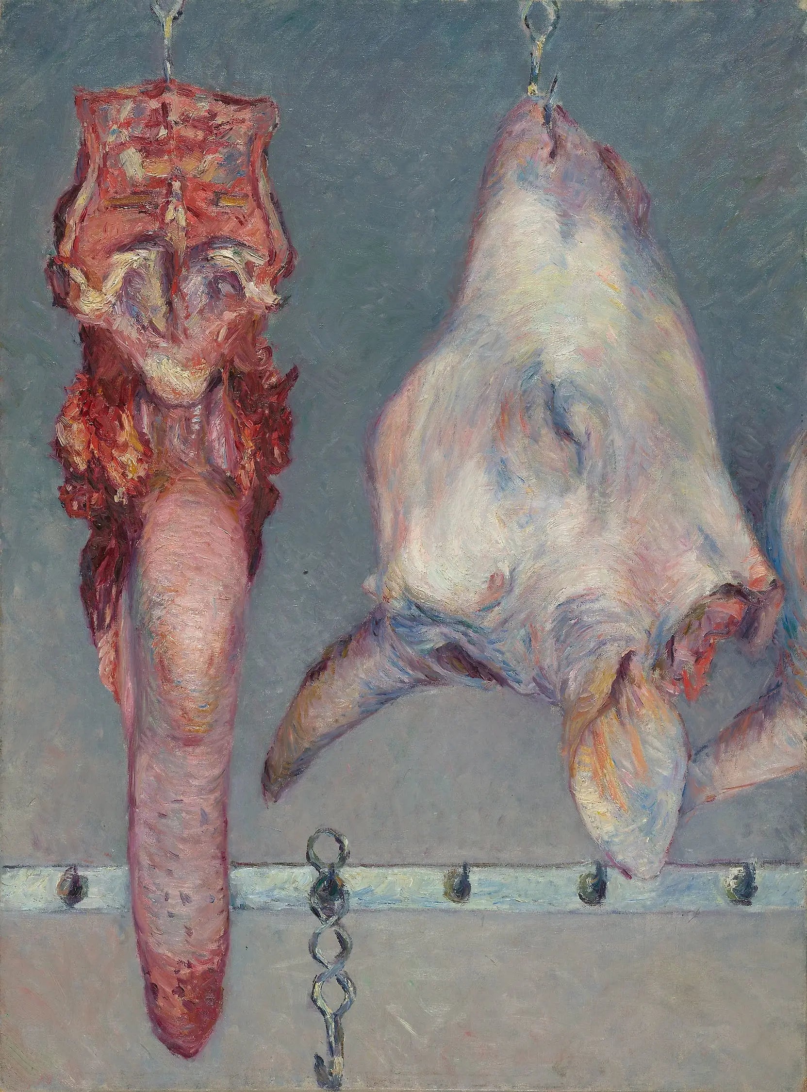 Reproduction du tableau « Tête de veau et langue de bœuf - Gustave Caillebotte » par Alpha Reproduction en peinture à l’huile