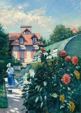 Reproduction du tableau « Dahlias, Jardin du Petit Gennevilliers - Gustave Caillebotte » par Alpha Reproduction en peinture à l’huile