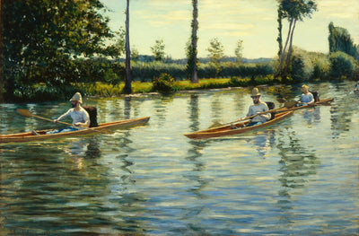 Reproduction du tableau « Périssoires sur l'Yerres - Gustave Caillebotte » par Alpha Reproduction en peinture à l’huile