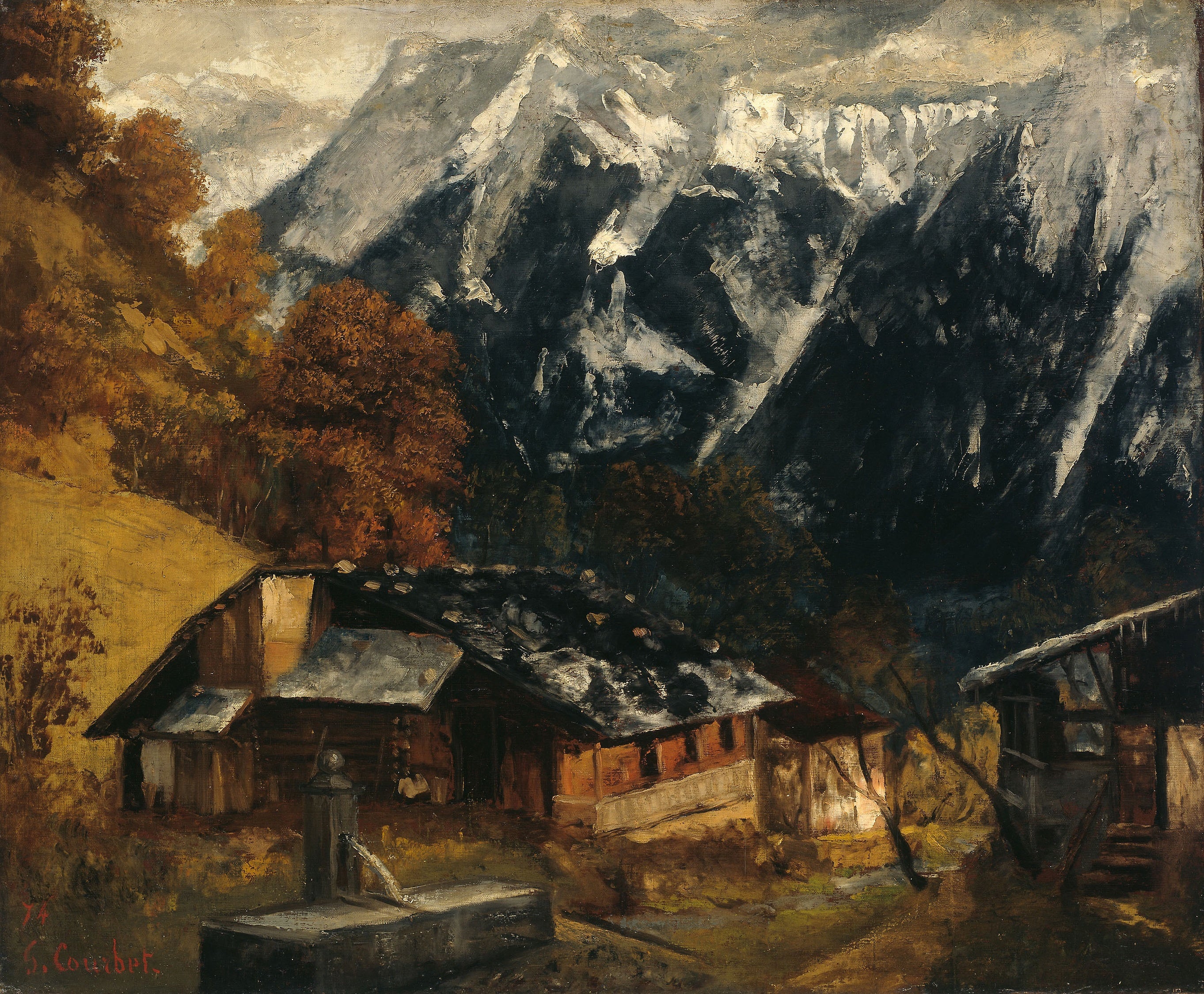 Une scène alpine - Gustave Courbet