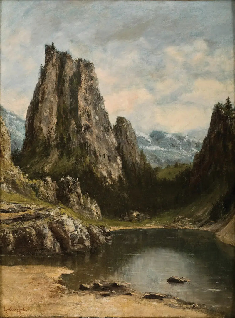Озеро в горах - Гюстав Курбе