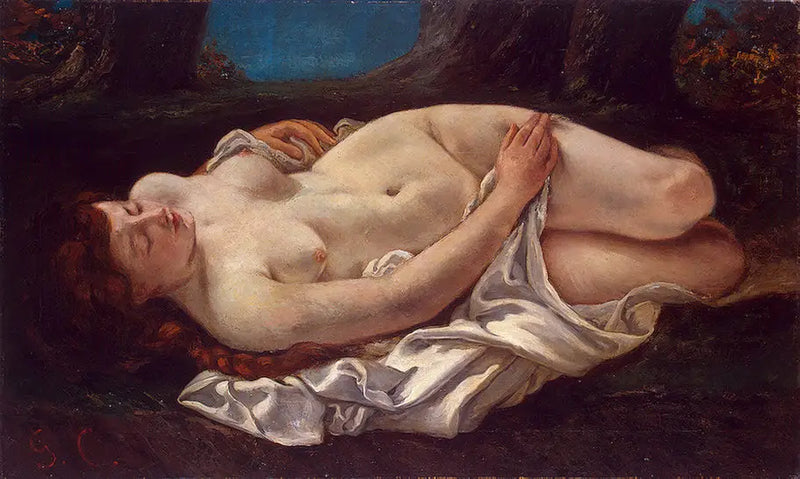 Женщина, лежащая - Гюстав Курбе