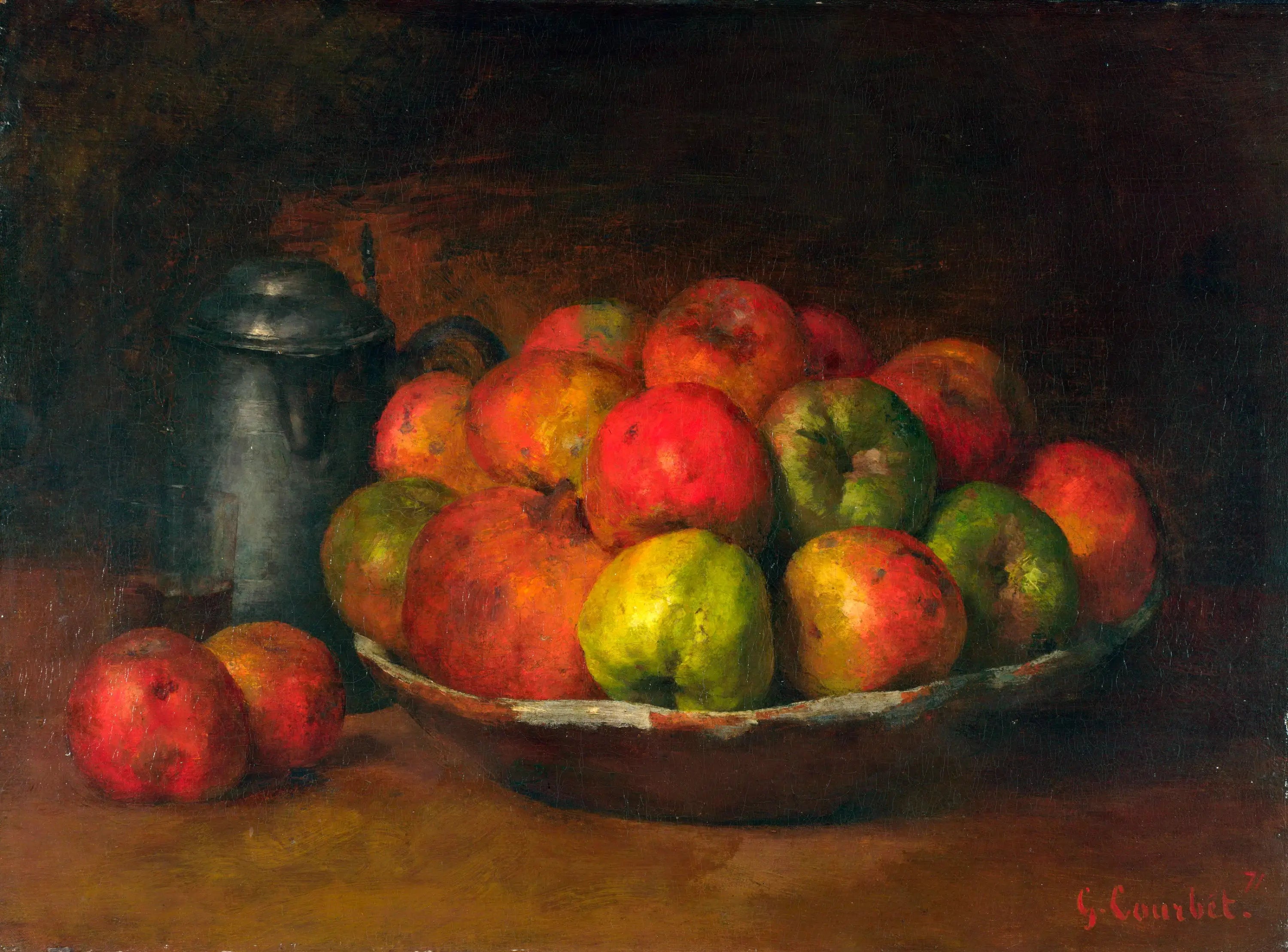 Nature morte avec pommes et grenades - Gustave Courbet - Alpha Reproduction