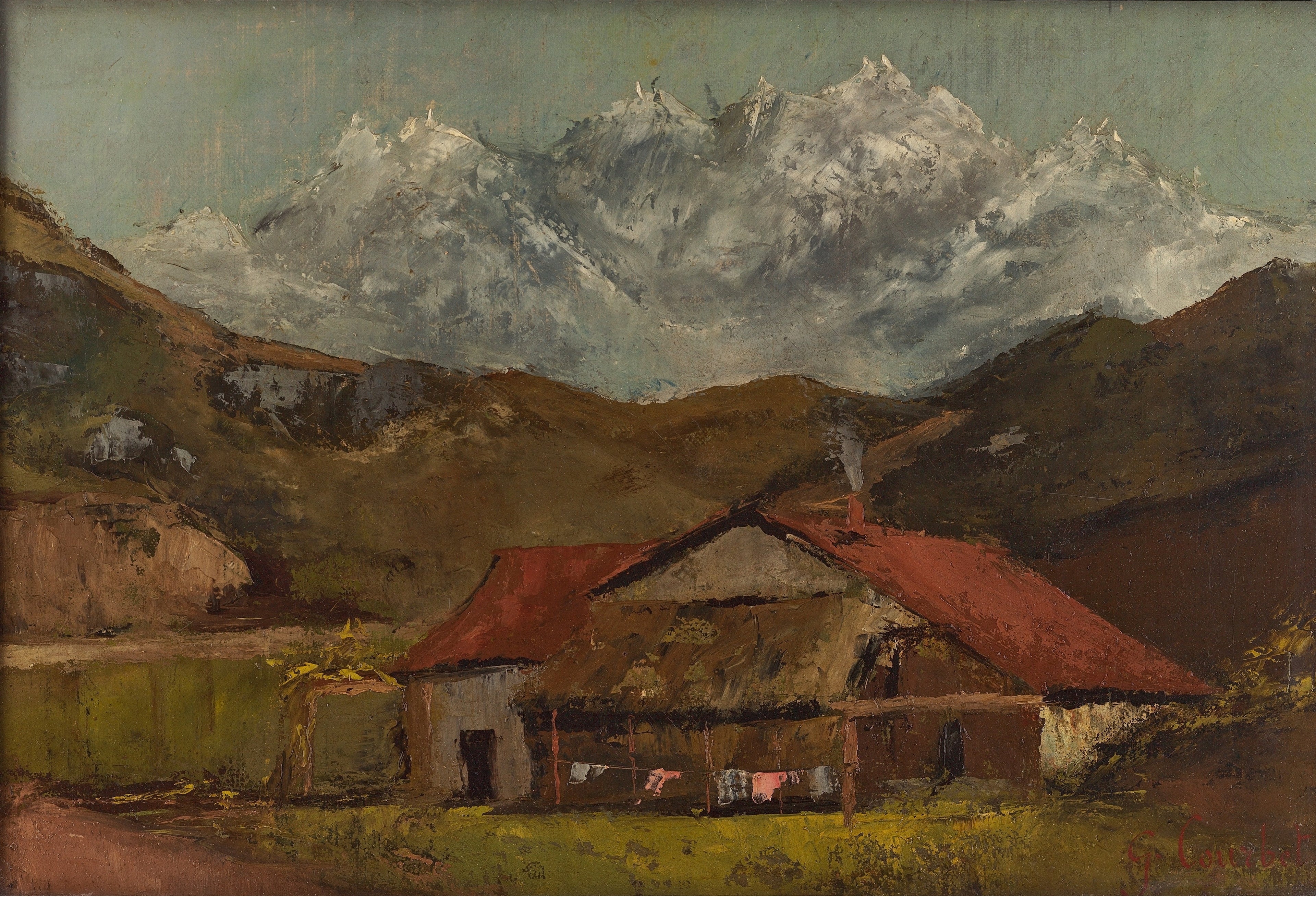 Un chalet dans la montagne - Gustave Courbet