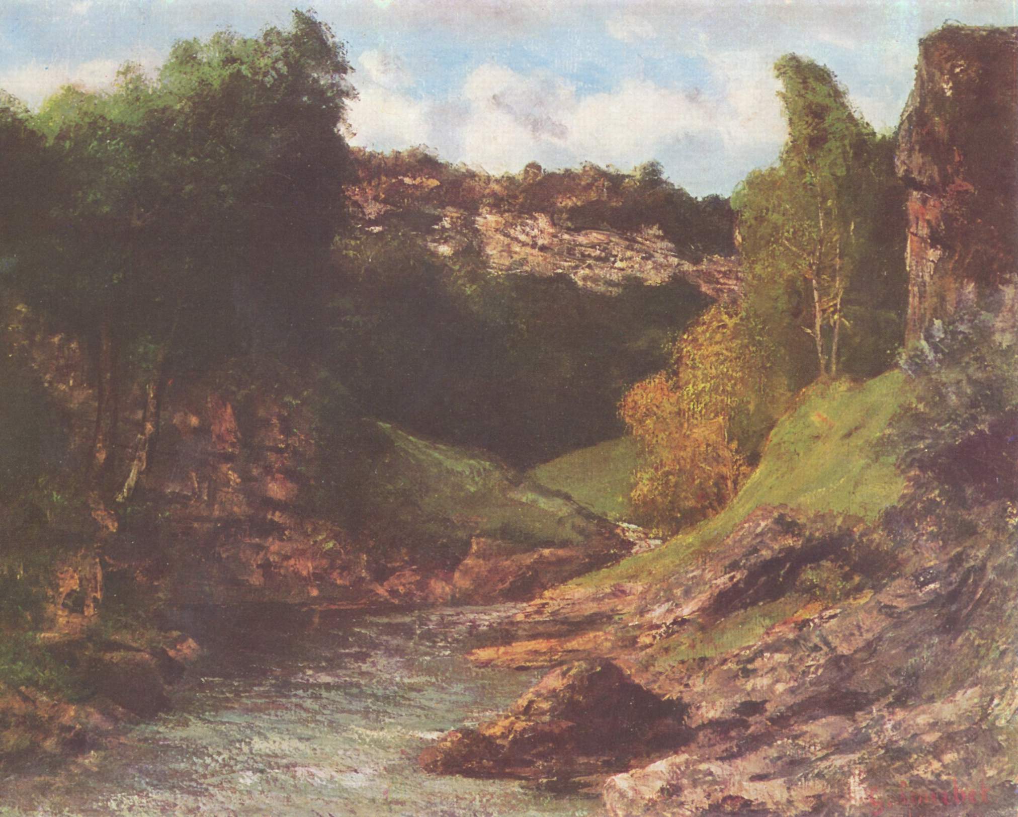 Environs d'Ornans, paysage rocheux - Gustave Courbet