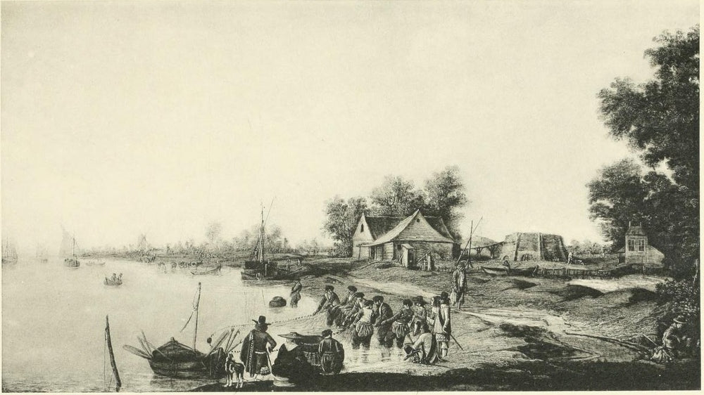 Pécheurs sur le bord dune rivière - Hendrick Avercamp image 1 reproduction réalisée par Alpha Reproduction