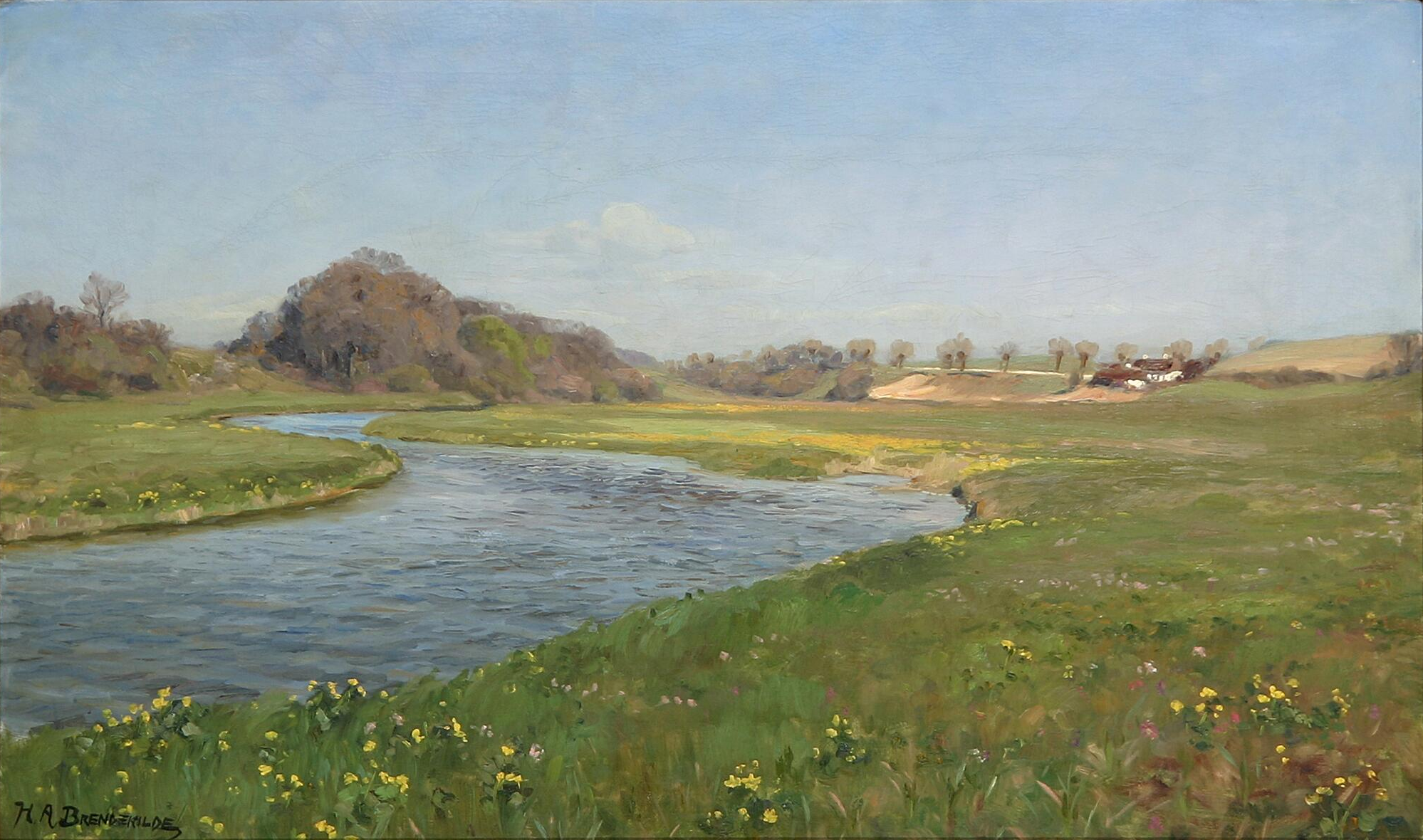 La rivière Suså près de Herlufsholm. - H. A. Brendekilde