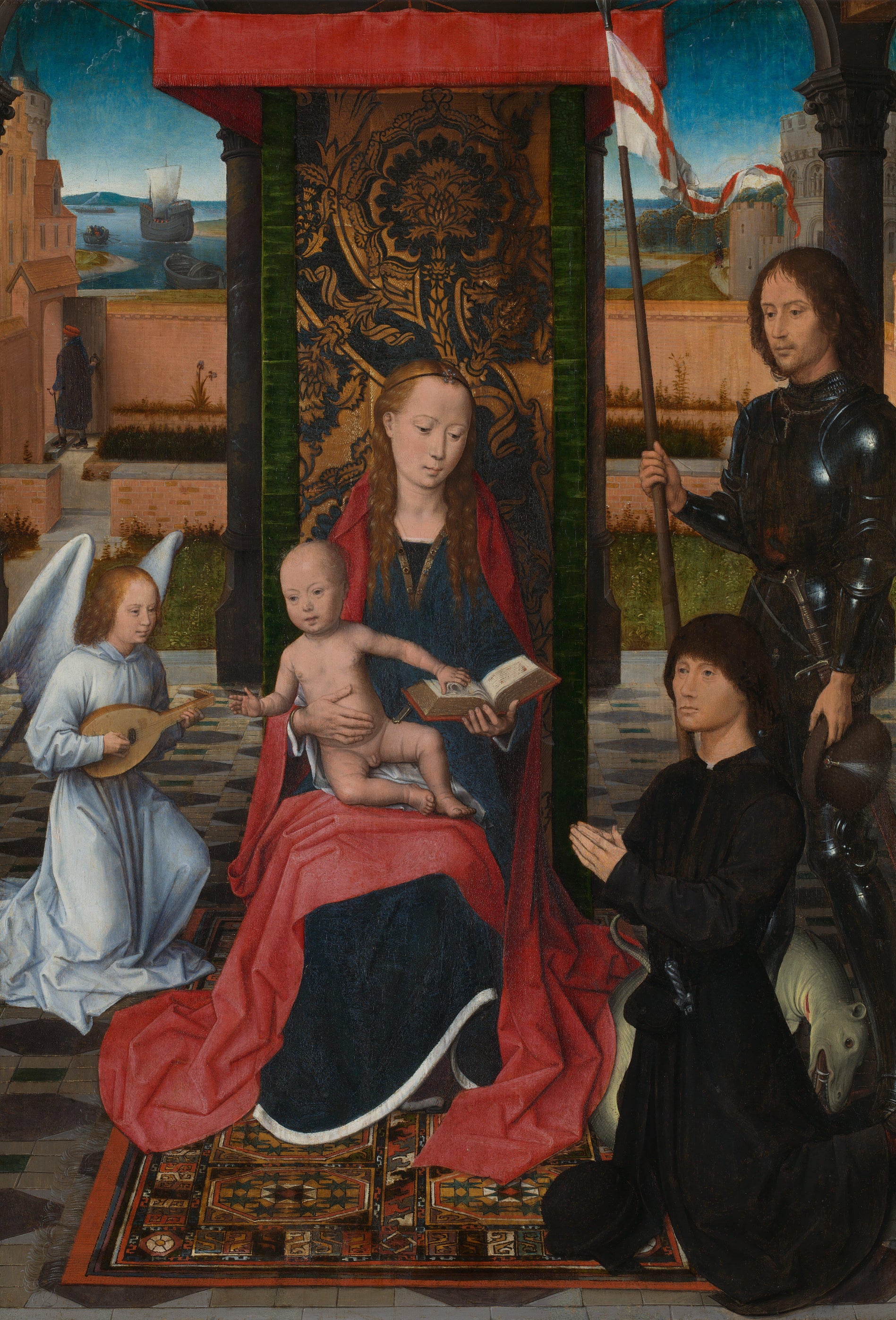 La Vierge à l'Enfant avec un ange - Hans Memling