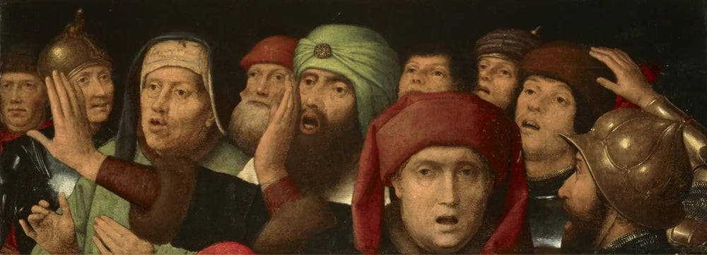 Une foule moqueuse: fragment d’une moquerie du Christ - Hans Memling - Alpha Reproduction