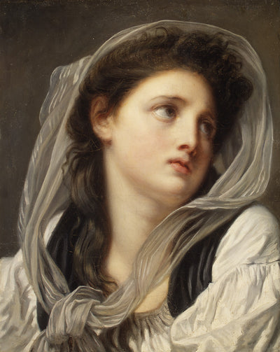Tête de jeune femme - Jean-Baptiste Greuze - Alpha Reproduction