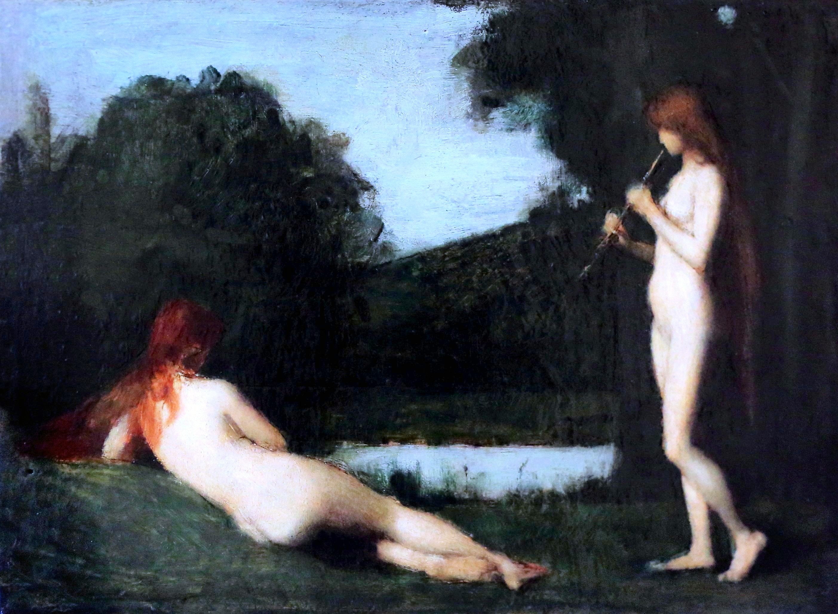 nymphes au bord de l'eau - Jean-Jacques Henner