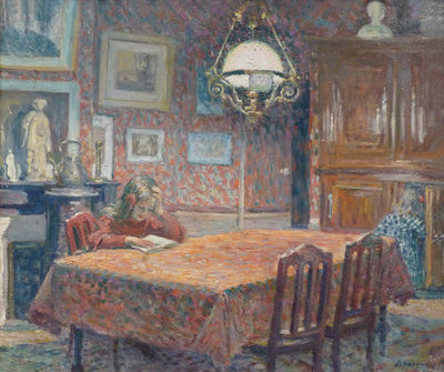 Sous la lampe - Henri Lebasque