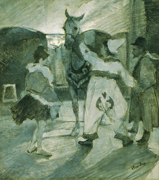 Reproduction du tableau « Dans les coulisses du cirque - Henri de Toulouse-Lautrec » par Alpha Reproduction en peinture à l’huile