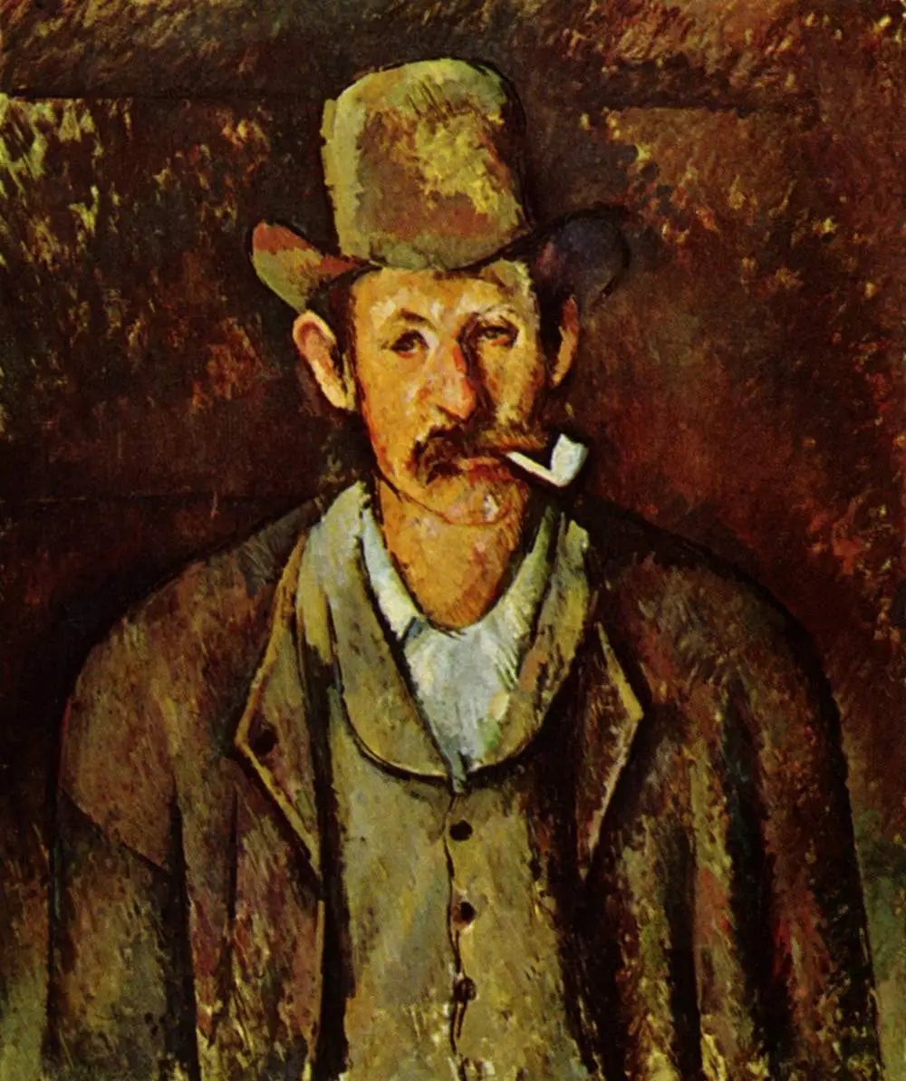 Reproduction du tableau « L'homme à la pipe - Paul Cézanne » par Alpha Reproduction en peinture à l’huile