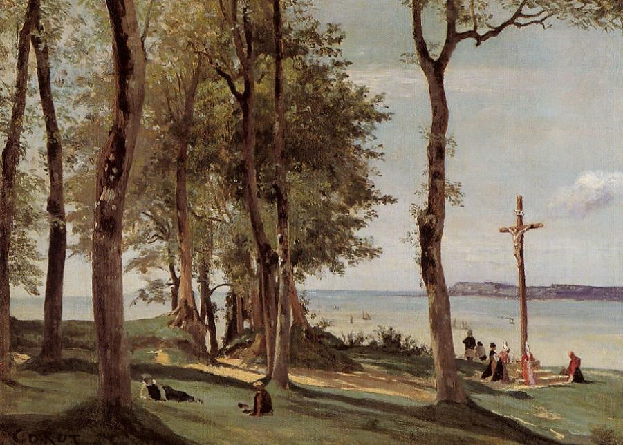 Honfleur, calvaire de la côte de Grâce - Jean-Baptiste Camille Corot